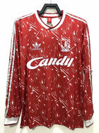 Camiseta retro de local de manga larga del Liverpool 1989/91