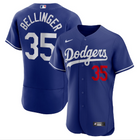 Camiseta Azul Auténtica de Los Angeles Dodgers